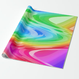 Papier Cadeau Vagues Arc-en-ciel