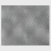 Papier Cadeau Vagues Art Déco Argent Gris Cercles Spiral Gris In (Plat)