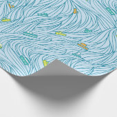Papier Cadeau Vagues avec bateaux (Coin)