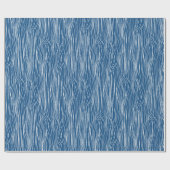 Papier Cadeau Vagues - bleu classique (Plat)