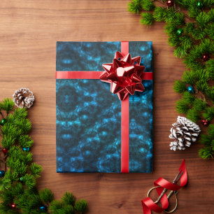 Papier Cadeau Vagues Bleu Foncé