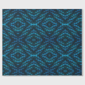 Papier Cadeau Vagues Bleu Foncé (Plat)