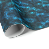 Papier Cadeau Vagues Bleu Foncé (Coin rond)