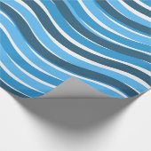 Papier Cadeau Vagues bleues (Coin)