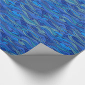 Papier Cadeau Vagues bleues (Coin)