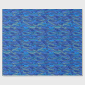 Papier Cadeau Vagues bleues (Plat)