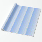 Papier Cadeau Vagues Bleues Douces Abstraites (Déroulé)