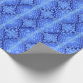 Papier Cadeau Vagues bleues réfléchissantes Moderne Design abstr (Coin)