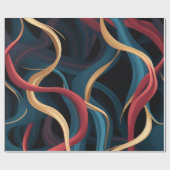 Papier Cadeau Vagues colorées (Plat)