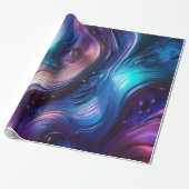 Papier Cadeau Vagues Colorées (Déroulé)