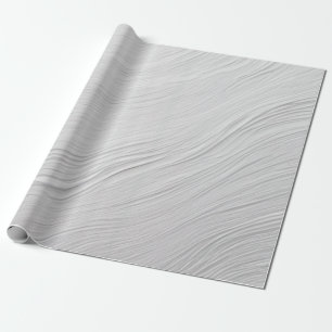 Papier Cadeau Vagues courbes Abstraites dans les tons blancs