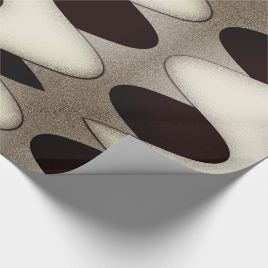 Papier Cadeau Vagues de chocolat Élégant design moderne (Coin)