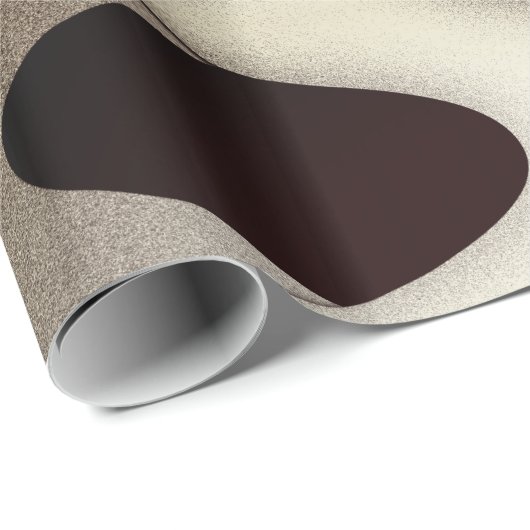 Papier Cadeau Vagues de chocolat Élégant design moderne (Coin rond)