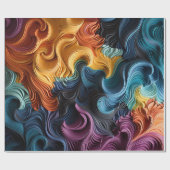 Papier Cadeau Vagues de couleur (Plat)