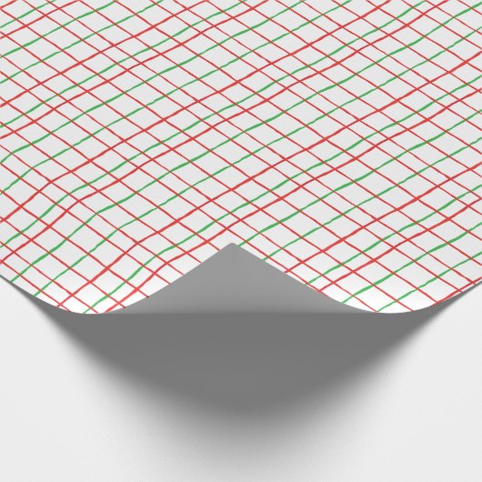 Papier Cadeau Vagues de Noël des Rouges et des Verts (Coin)