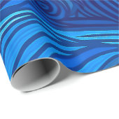Papier Cadeau Vagues d'eau bleu turquoise Abstraite | (Coin rond)