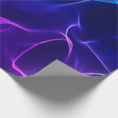 Papier Cadeau Vagues élégantes de résumé - bleu et pourpre (Coin)