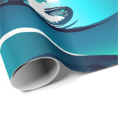 Papier Cadeau Vagues et palmiers (Coin rond)