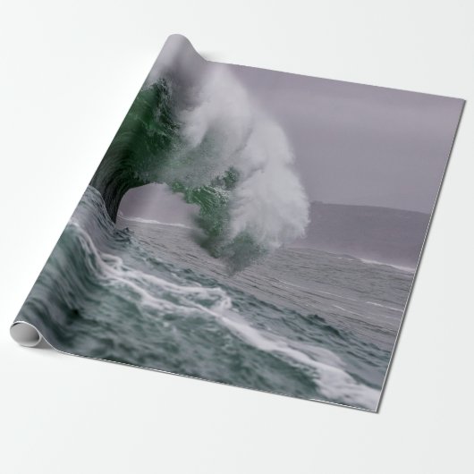 PAPIER CADEAU VAGUES MARITIMES (Déroulé)