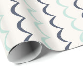 Papier Cadeau Vagues nautiques (Coin rond)