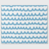 Papier Cadeau Vagues océaniques Whimsical (Plat)