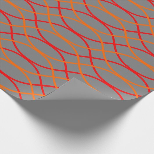 Papier Cadeau Vagues orange (Coin)