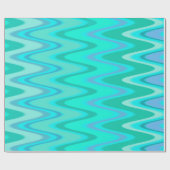 Papier Cadeau Vagues turquoise (Plat)