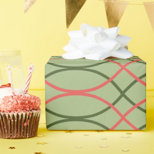 Papier Cadeau Vagues vertes (Fête d'anniversaire)