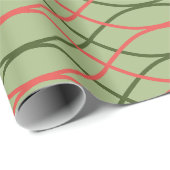 Papier Cadeau Vagues vertes (Coin rond)