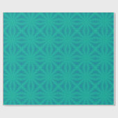 Papier Cadeau Vagues vertes et bleues (Plat)