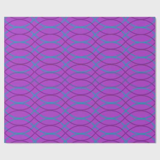 Papier Cadeau Vagues violettes (Plat)