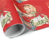 Papier Cadeau Valentine à dire salut (Coin rond)