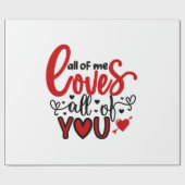 Papier Cadeau Valentine Art All Me Aime Tous (Plat)
