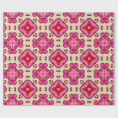 Papier Cadeau Valentine coeur rouge romance motif abstrait 19 (Plat)