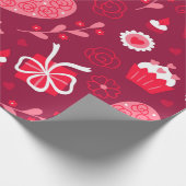 Papier Cadeau Valentine coeurs papier d'emballage motif (Coin)