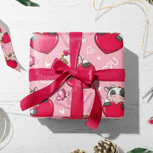 Valentine Coeurs rouges de vache | Enveloppe cadea