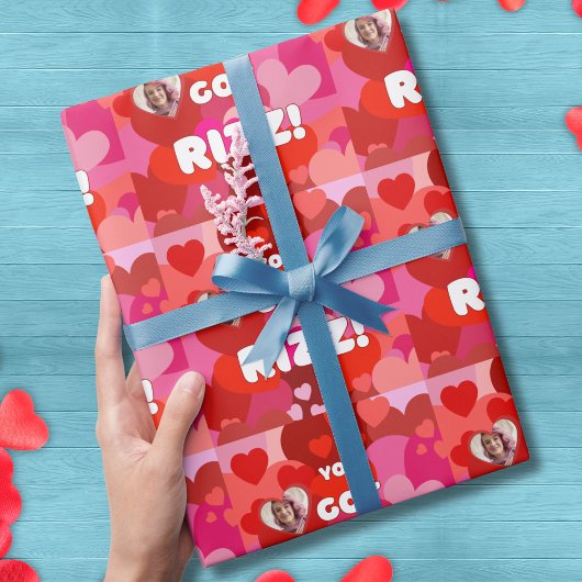 Papier Cadeau Valentine Heart Pop