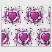 Papier Cadeau Valentine Purple Heart (Plat)