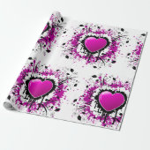 Papier Cadeau Valentine Purple Heart (Déroulé)