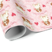 Papier Cadeau Valentine Rose Welshie (Coin rond)