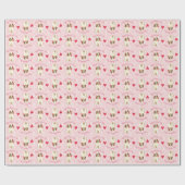 Papier Cadeau Valentine St Bernard rose (Plat)