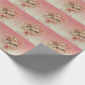 Papier Cadeau Valentine's Day Be Mine Design with Heart, Citatio (Coin)