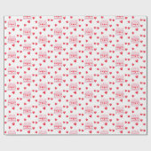 Papier Cadeau Valentine's Day Birthday Cake Pattern (Plat)