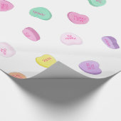 Papier Cadeau Valentines Day Candy Hearts Motif (Coin)