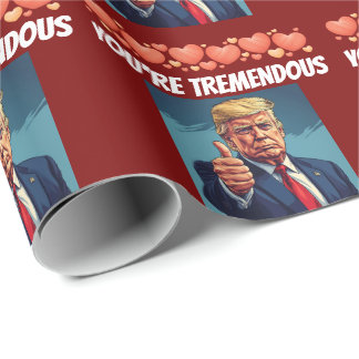 PAPIER CADEAU VALENTINE'S DAY DONALD TRUMP LOVE YOU