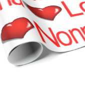 Papier Cadeau Valentine's Day Envelopper Papier Amour Nonna Hear (Coin rond)