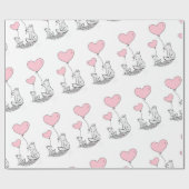 Papier Cadeau Valentine's Day Wrapping Paper Foxy Pink  Hearts (Plat)