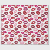 Papier Cadeau Valentine's Day Wrapping Paper | Kisses Pattern (Plat)