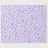 Papier Cadeau Valentine's Day Wrapping Paper Pink & PurpleHearts (Plat)