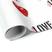 Papier Cadeau Valentine's day Wrapping Paper Roll (Coin rond)